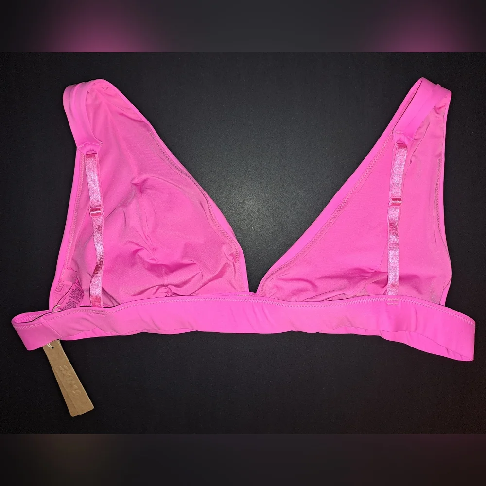 ⛱️NWT SKIMS 2 Piece Swim Plunge top Mid Waist Bikini Set Pink TAFFY 🩷 26 28 4X